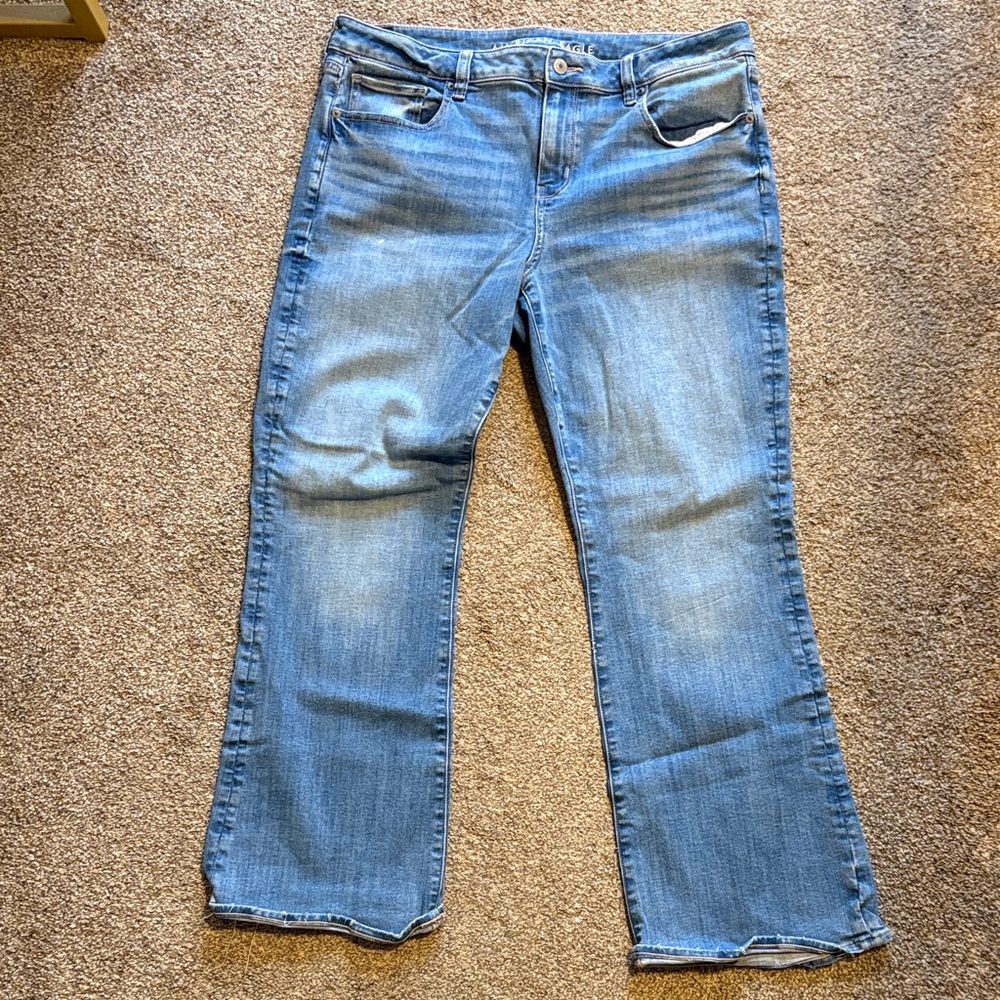 American Eagle Outfitters Light Blue Kick Boot Jeans